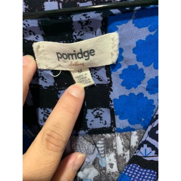 Anthropologie Porridge Blue Patchwork Mini Dress Size Medium - Picture 5 of 7
